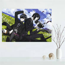Póster de pared personalizado de Anime Black Butler para sala de estar, póster artístico de decoración, tela de seda brillante y lisa, sin marco, impresión moderna 2024 - compra barato