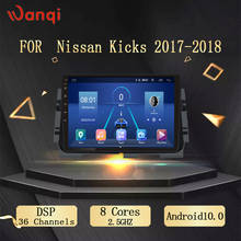 Wanqi-Radio Multimedia con GPS para coche, Radio estéreo con vídeo, Wifi, Android 10,1, 9,1 pulgadas, DVD, para Nissan Kicks, 2017-2018 2024 - compra barato