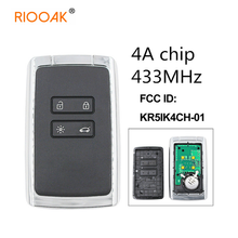 4 Buttons Remote Smart Car Key 433MHz 4A Chip FCC ID: KR5IK4CH-01 for Renault Espace 5 Megane 4 Talisman 2016 2017 2018 2019 2024 - buy cheap