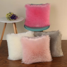 Fluffy Pillow Wool Cushions Fur Cushion Cover  Sofa Plush Bed Pillows Cushion Faux Fur Throw Pillow Decorative 45x45cm 2024 - buy cheap