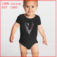 Cottons Summer 2020 Ragnar Lothbrok Vikings White Onesie Print Newborn Bodysuits Baby Summer Auntie Baby Clothes cute clothes 2024 - buy cheap