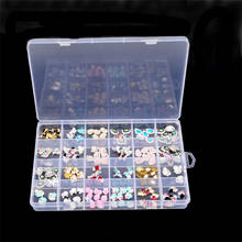 Caja de almacenamiento de joyería ajustable de plástico, 24 ranuras, organizador artesanal de cuentas, 1 unidad, J23 #40 2024 - compra barato