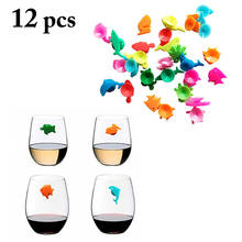 12pcs Silicone Marine Animals Wine Glass Marker Creative Drinking Cup Identifier Party Cup Sign (Mixed Colors) Dropshipping 2024 - buy cheap