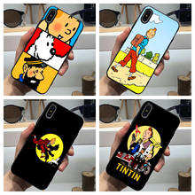 The Adventures of Tintin Phone Case Soft Cover Black for Iphone SE2020 11 Pro Max 6 7 8plus 5 X XS XR Xsmax and Samsung S Series 2024 - buy cheap
