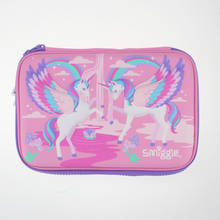 Smiggle-estuches de lápices para niñas, estuche kawaii de unicornio volador, caja grande para bolígrafos, suministros escolares, dibujos animados en 3d, eva, encantador 2024 - compra barato