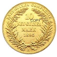Moneda de copia chapada en oro de Alemania, Nueva Guinea, 10 mark 1895, un pájaro del desierto 2024 - compra barato