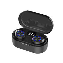 Новинка TW80 беспроводные наушники Bluetooth 5,0 наушники бас HiFi Steroe наушники TWS мини наушники с микрофоном + светодиодный дисплей зарядка 2024 - купить недорого