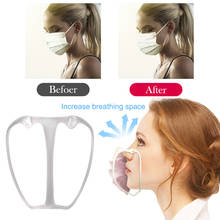 Soporte 3D de silicona de grado alimenticio para mascarilla, accesorios para máscara, aumenta el espacio de respiración para ayudar a respirar, Smoot 2024 - compra barato