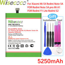 WISECOCO-batería BN31 de 5250mAh para Xiaomi Mi 5X, Mi5X / Redmi Note 5A, Mi A1 / Redmi Y1 Lite, teléfono + número de seguimiento 2024 - compra barato