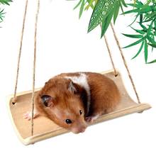 Columpio colgante de bambú para mascotas pequeñas, hamaca fresca, jaula, nido, juguetes colgantes para animales pequeños para descansar 2024 - compra barato