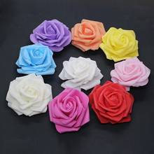 100Pieces/Bag PE Rose Head Flower Size 8CM Artificial Flowers Hand DIY Wedding Bouquet Christmas Wreath Candy Box Decoration 2024 - buy cheap