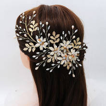 Bride Tiara Headband Clips Wedding Hair Accessories Flower Rhinestone Bridal Headband Tiara Hair Jewelry Headpiece 2024 - buy cheap