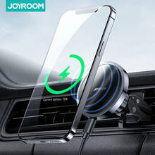 Магнитный автомобильный держатель для телефона Joyroom, 15 Вт, беспроводное зарядное устройство Qi, автомобильный держатель, беспроводная Быстрая зарядка в автомобиле для iPhone, Samsung, Xiaomi 2024 - купить недорого