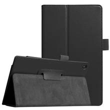 Slim Folding Stand PU Leather Case for Amazon Kindle Fire HD 8 2018 2017 Tablet Protective Case Folio Flip Cover 2024 - buy cheap
