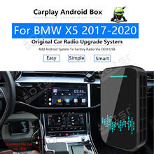 Reproductor Multimedia para coche, Radio con actualización de Carplay, Android, Apple, activador inalámbrico CP Box Navi Mirror Link, para BMW X5 2017 2018 - 2020 2024 - compra barato