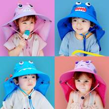 Kids Boys Girls UPF 50+ Sun Protection Bucket Hat with Neck Flap Cute Cartoon Animal Wide Brim Summer Sunscreen Mesh Vent MXMD 2024 - buy cheap