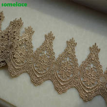 1Yard 11cm Wide Golden Wavy Hollw Style Fabric Diy Lace Wedding Fluorescent Lace Gold Thread Embroidery Lace Accessories Trim 2024 - buy cheap
