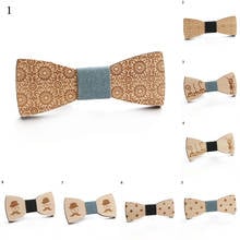 Bow Ties For Men Collar Flower Fashion Bowknot Wooden Tie Smooth Collar Retro Wooden Neck Ties Adjustable Strap Vintage Bowtie 2024 - buy cheap