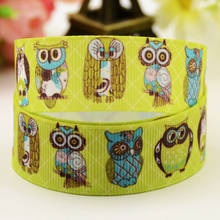 7/8'' 22mm,1" 25mm,1-1/2" 38mm,3" 75mm OWL Cartoon Character printed Grosgrain Ribbon party decoration X-01275 10 Yards 2024 - buy cheap