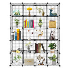 20/16/12 Cube Storage Shelves Etagere Stand Organizer Metal Grid Wire Origami Multi-Function Display Rack Black[US-Stock] 2024 - buy cheap