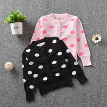 spring autumn Knitted Cardigan Sweater Baby Children Clothing Girls Polkdot Sweaters Kids Spring Wear baby clothes winter TP052 2024 - buy cheap