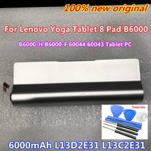 Bateria original de alta qualidade 6000mah l13dplain31 l13c2e31 para lenovo yoga tablet 8 pad b6000 embutido tablete 60044 60043 tablet pc 2024 - compre barato