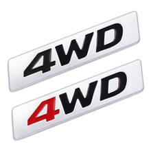 1pcs 3D Car Styling Metal 4WD sticker Car Side Fender Rear Trunk Emblem Badge Sticker Decals For Hyundai IX25 IX35 Tucson 2024 - buy cheap