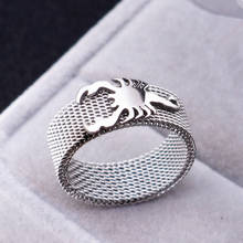 MANGOPIE8mm anillo de escorpión de acero inoxidable para hombres y mujeres 316L anillo de acero inoxidable con encanto 2024 - compra barato