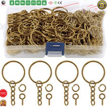 Sliver Key Chain Rings Kit,Keychain Rings with Chain and Jump Ring with Screw Eye Pins Bulk for Jewelry Findings Making 2024 - buy cheap