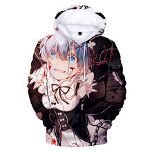 Moletom ainme re zero com capuz, design harajuku de manga comprida, moda 3d, com capuz, para homens e mulheres 2024 - compre barato