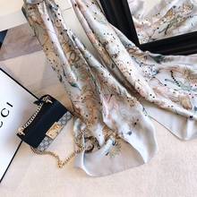 2021 Designer Luxury Brand Women Silk Scarf 12 Constellations Shawls and Wraps Bandana Bufanda Foulard Beach Stoles Pashmina 2024 - buy cheap