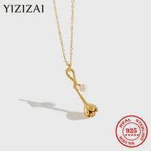 YIZIZAI-Colgante de Plata de Ley 925 para mujer, collar con forma de flor de espinas de 18k, adorno de flores hecho a mano, regalo de Navidad 2024 - compra barato