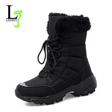 Winter Snow Boots Womens Shoes With Fur Warm Flats Ankle Botas Anti Slip Female Sneakers Outdoor Black Zapatos Mujer Big Size 42 2024 - buy cheap
