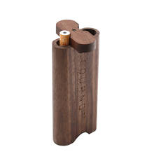 COURNOT Wood Dugout Pipe Set 103MM Tobacco Storage Container + Ceramic One Hitter Pipe Cigarettte Holder 2024 - buy cheap