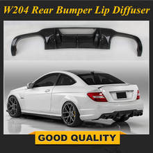 W204 C63 AMG Carbon Fiber Rear Bumper Lip Diffuser for Mercedes Benz 2011-2014 2024 - buy cheap