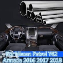 Acero inoxidable madera de Durazno interior automotriz dedicado parche tablero conjunto completo para Nissan patrulla Y62 Armada 2016 de 2017 de 2018 2024 - compra barato