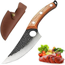 Cuchillo de carnicero hecho a mano de acero inoxidable 5cr15, utensilio afilado para deshuesar pescado, carne, Chef, cocina 2024 - compra barato