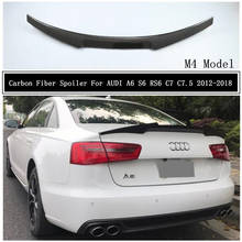 Carbon Fiber Spoiler For AUDI A6 S6 RS6 C7 C7.5 2012 2013 2014 2015 16 17 2018 Wing Lip Spoilers High Quality M4 Car Accessories 2024 - buy cheap