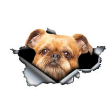 Creative Car Sticker Brussels Griffon Dog 3D Pet Accessories Motorcycle Waterproof Car Window Decal PVC 13cm X 9cm 2024 - buy cheap