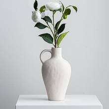 Европейская Современная матовая ваза для цветов, керамические вазы, художественное украшение для дома, гостиной, декоративная Цветочная композиция, предметы интерьера 2024 - купить недорого