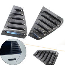 Cubierta de ventilación lateral para ventana trasera de coche, estilo de fibra de carbono para Volkswagen Golf 7, 2012, 2013, 2014, 2015, 2016, 2017, 2018, 2019 2024 - compra barato