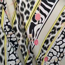 Leopard Ethnic Fabric Skirt Chiffon Stretchy Fashion Shirts Cloth 2024 - buy cheap