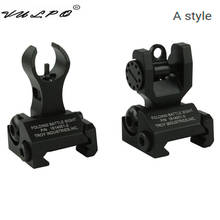 VULPO 1 pair Tactical Troy HK Style Front&Rear Sight Folding Battle Sight Hunting Accessories Black 2024 - buy cheap
