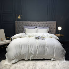 Premium 1000tc algodão egípcio cor sólida conjunto de cama rainha rei tamanho 4/6 pçs duvet cover conjunto folha cama/lençol fronhas 2024 - compre barato