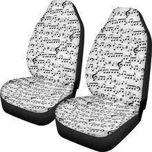 INSTANTARTS стильные музыкальные принты на передних сидениях, только сверхпрочные универсальные подушки для автомобильных сидений, легко установить чехлы для сидений 2024 - купить недорого