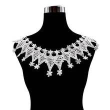 Beautiful White Black Venise Embroidered Lace Applique Patch Female Dress Fake Collar Trim DIY Sewing Trimmings Embellishments 2024 - buy cheap