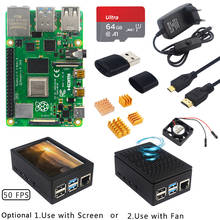 Raspberry Pi 4 Model B Kit 2 4 8 GB RAM 64GB TF Card Case Heat Sink Power Adapter Optional 3.5 Inch LCD or Fan for Pi 4 Pi Kit 2024 - buy cheap