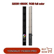 Yongnuo yn360 iii pro handheld 3200k-5600k rgb colorido vara de gelo led luz de vídeo ajuste controlado por telefone app 2024 - compre barato
