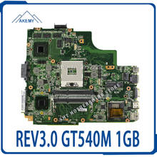 La placa base de computadora portátil para K43SJ K43SV A43S X43S placa principal HM65 N12P-GS-A1 REV3.0 GT540M 1GB USB3.0 DDR3 VRAM 100% prueba completamente S-6 2024 - compra barato