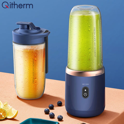 Portable Blender 400ml Mini Electric Fruit Juicer USB Charging Lemon Orange Fruit Juicing Cup Smoothie Blender Machine 2022 - купить недорого
